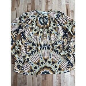 ba&sh Women's 'Calysta' Long Sleeve Crinkle Tunic Blouse Kaleidoscope Print S